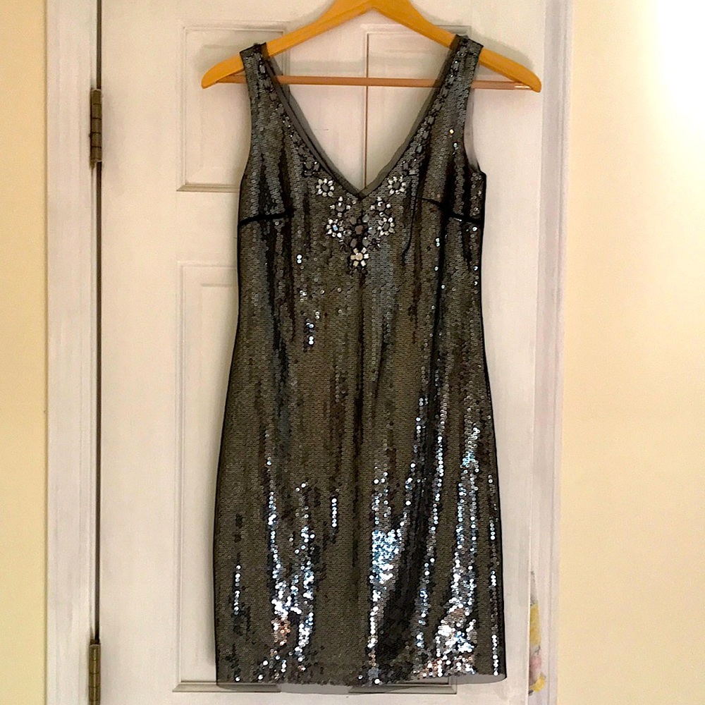 WHBM Silver Flapper Dress